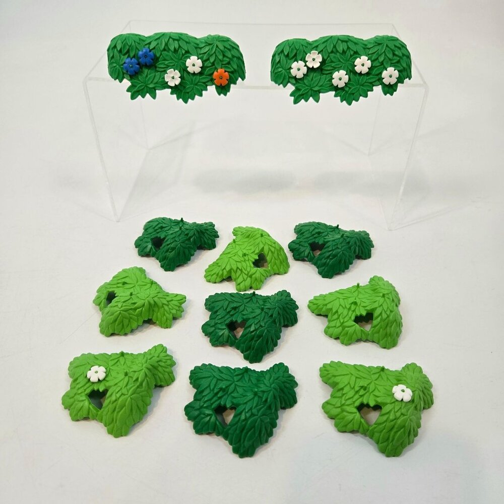 Playmobil Plants Lot Tree Canopy Leaves Replacement Pieces Parts Bushes Flowers